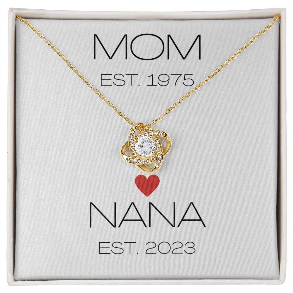Mom - Nana - Interlocking Hearts Necklace