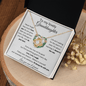 To My Lovely Granddaughter - Never Forget - Love Knot Necklace