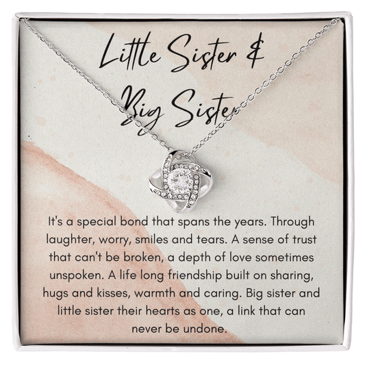 Little Sister & Big Sister - Love Knot Necklace