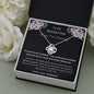 To My Beautiful Wife - Happy 2nd Anniversary - Love Knot Necklace