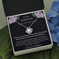 To My Beautiful Wife - Happy 2nd Anniversary - Love Knot Necklace