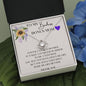 To My Badass Bonus Mom - Thank You - Love Knot Necklace