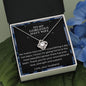 To My Gorgeous Navy Wife - No Matter - Love Knot Necklace