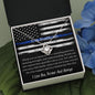 To My Beautiful Wife - Police Design - Love Knot Necklace