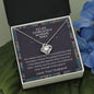 To My Gorgeous Marine Wife - Love Knot Necklace