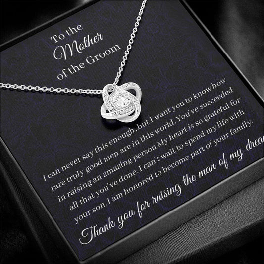 To The Mother Of The Groom - Thank You - Love Knot Necklace