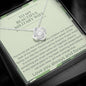 To My Beautiful Military Wife - Love You - Love Knot Necklace
