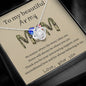 To My Beautiful Army Mom - No Matter - Love Knot Necklace