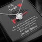 To My Fire wife - The Only Fire - Love Knot Necklace