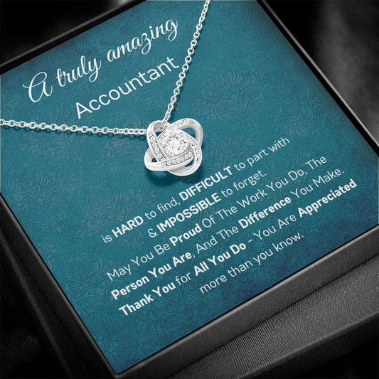 A Truly Amazing Accountant - Love Knot Necklace