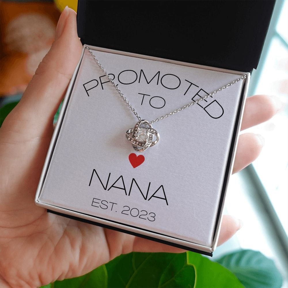 Promoted To Nana - Love Knot Necklace