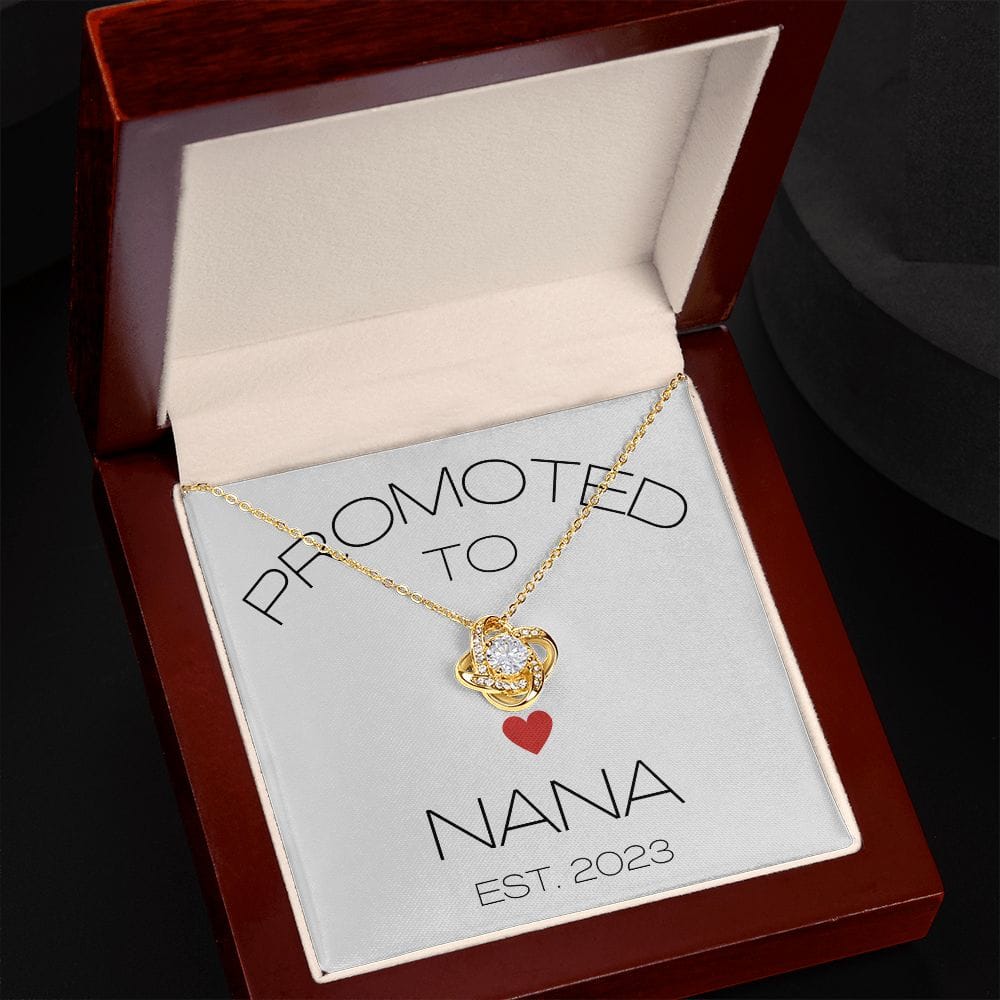 Promoted To Nana - Love Knot Necklace