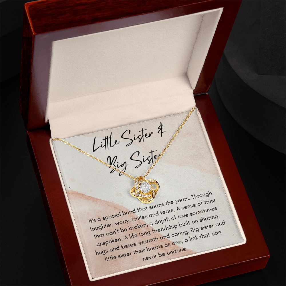 Little Sister & Big Sister - Love Knot Necklace