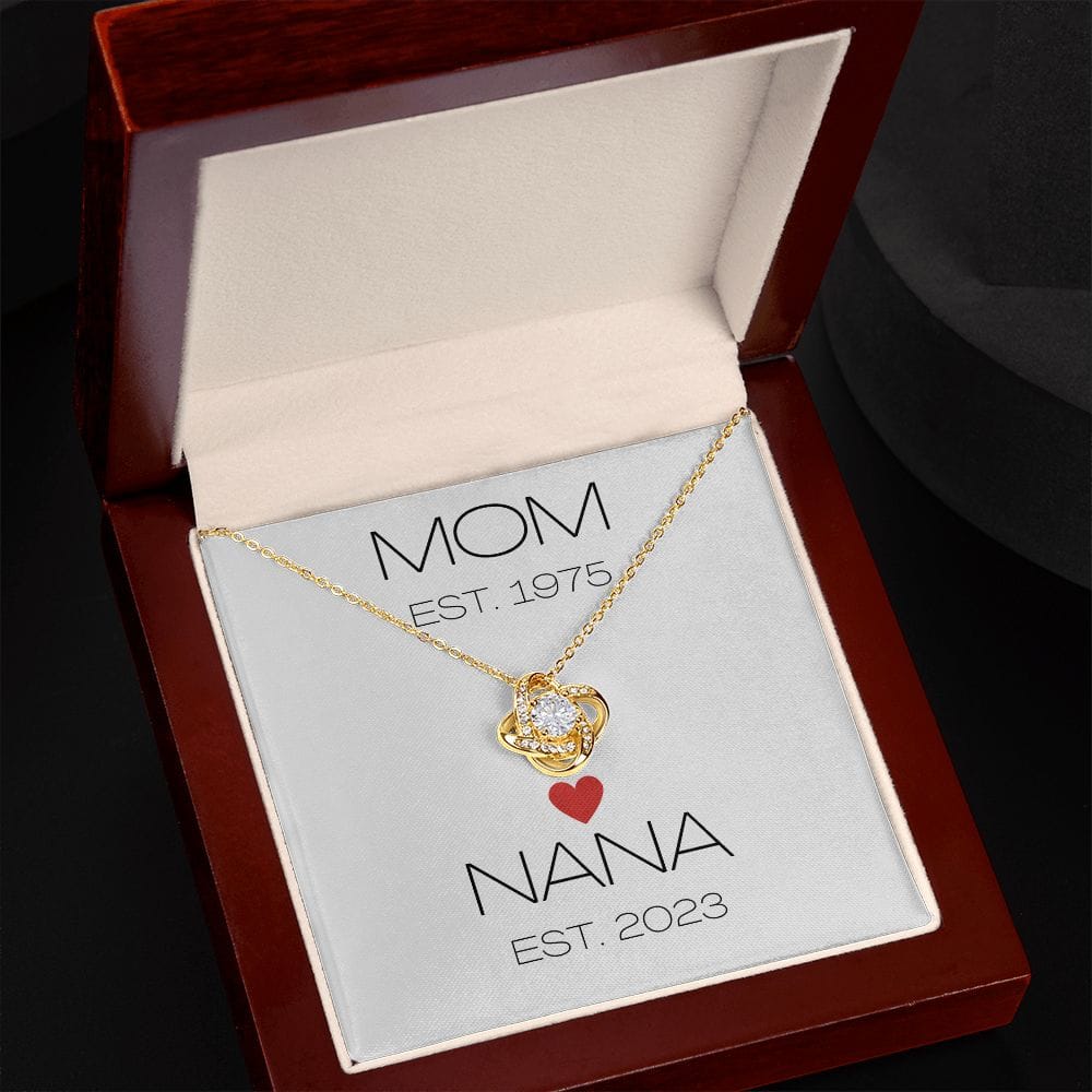 Mom - Nana - Interlocking Hearts Necklace