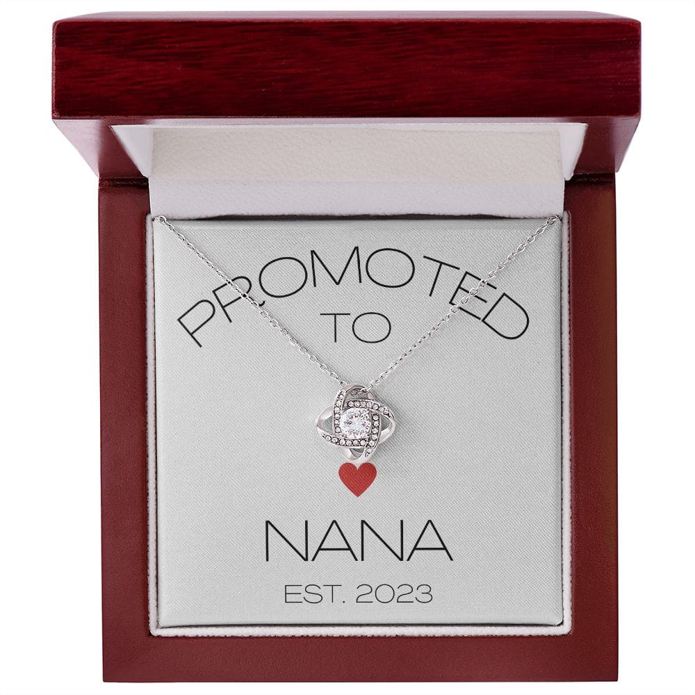 Promoted To Nana - Love Knot Necklace