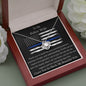 To My Police Wife - Thank You So Much - Love Knot Necklace