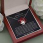 To My Beautiful Wife - Happy 1st Anniversary - Love Knot Necklace