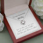 To My Beautiful Wife - Love Is - Love Knot Necklace
