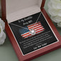To My Beautiful Army Wife - My Dreams Came True - Love Knot Necklace