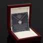 To My Gorgeous Marine Wife - Love Knot Necklace