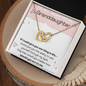 To My Beautiful Granddaughter - If I Could - Interlocking Hearts Necklace