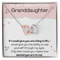 To My Beautiful Granddaughter - If I Could - Interlocking Hearts Necklace
