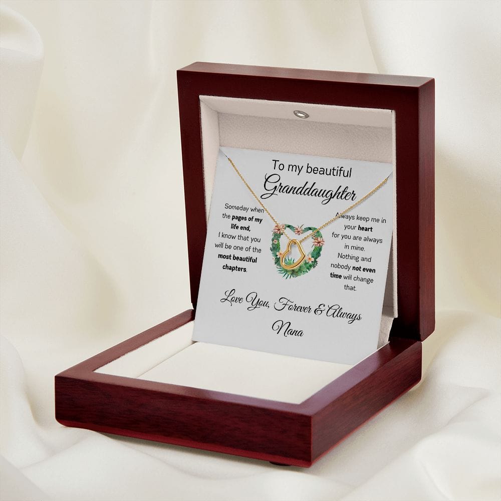 To My Beautiful Granddaughter - Customized - Delicate Heart Necklace
