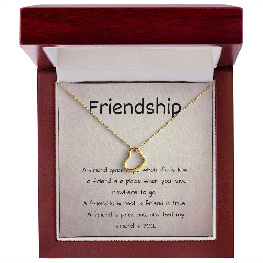 Friendship - Delicate Heart Necklace