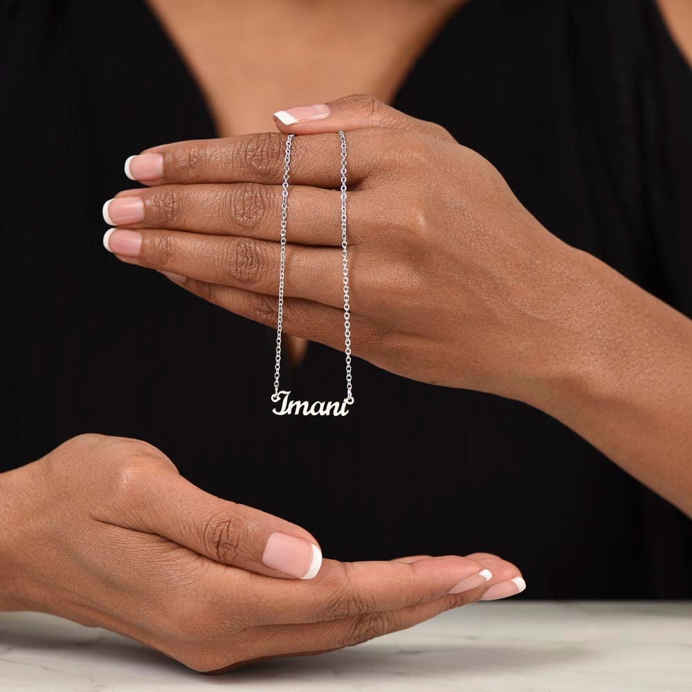 To My Granddaughter - Feel My Love - Personalized Name Necklace