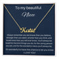 To My Beautiful Niece - Always Remember - Personalized Name Necklace