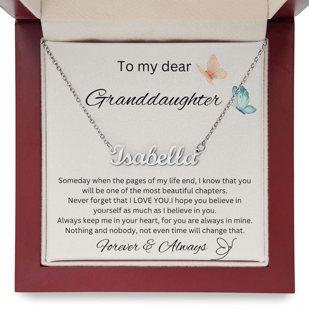 To My Dear Granddaughter - Someday - Personalized Name Necklace