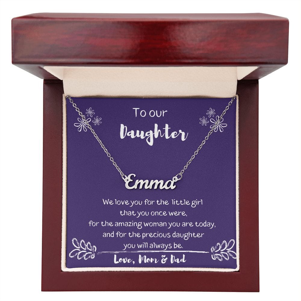 To Our Daughter - We Love You - Personalized Name Necklace