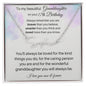 To My Beautiful Granddaughter On Your 17th Birthday - Signature Style Name Necklace