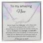 To My Amazing Niece - I Love You So Much - Signature Style Name Necklace