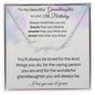 To My Beautiful Granddaughter On Your 18th Birthday - Signature Style Name Necklace