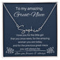 To My Amazing Great Niece - I Love You - Signature Style Name Necklace