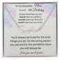 To My Beautiful Niece On Your 9th Birthday - Signature Style Name Necklace