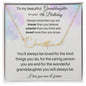 To My Beautiful Granddaughter On Your 9th Birthday - Signature Style Name Necklace