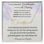 To My Beautiful Granddaughter On Your 18th Birthday - Signature Style Name Necklace