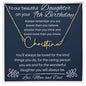 To Our Beautiful Daughter on Your 9th Birthday - Signature Style Name Necklace