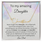 To My Amazing Daughter From Dad - You Aren't Walking Alone - Signature Style Name Necklace