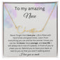 To My Amazing Niece - I Love You So Much - Signature Style Name Necklace