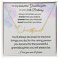 To My Beautiful Granddaughter On Your 10th Birthday - Signature Style Name Necklace