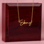 To Our Beautiful Daughter On Your 18th Birthday - Signature Style Name Necklace