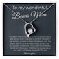 To My wonderful Bonus Mom - Forever Grateful - Forever Love Necklace