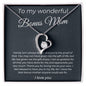 To My Wonderful Bonus Mom - Family Isn't Always Blood - Forever Love Necklace