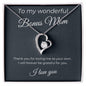 To My Wonderful Bonus Mom - Grateful For You - Forever Love Necklace