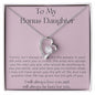 To My Bonus Daughter - Family Isn't Always Blood - Forever Love Necklace