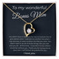 To My wonderful Bonus Mom - Forever Grateful - Forever Love Necklace