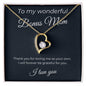 To My Wonderful Bonus Mom - Grateful For You - Forever Love Necklace